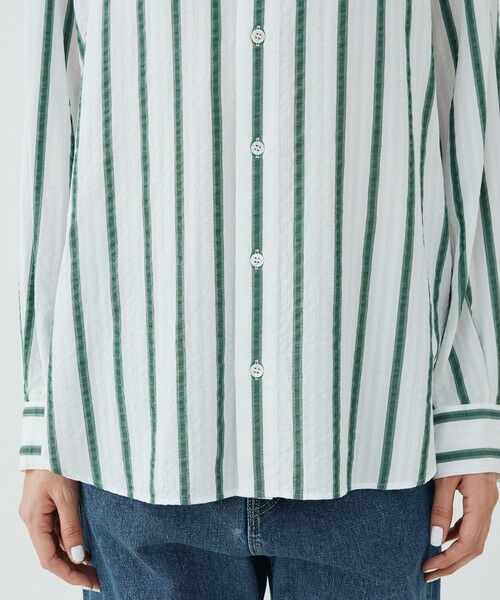 TOMORROWLAND / トゥモローランド シャツ・ブラウス(半袖以外) | ソフトストライプ スタンドカラーオーバーシャツ | 詳細7