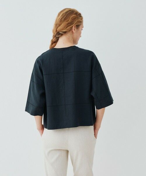 TOMORROWLAND / トゥモローランド シャツ・ブラウス | リブコンビフレンチリネン ワイドシャツ | 詳細4