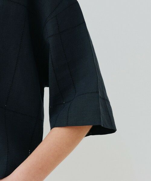 TOMORROWLAND / トゥモローランド シャツ・ブラウス | リブコンビフレンチリネン ワイドシャツ | 詳細6