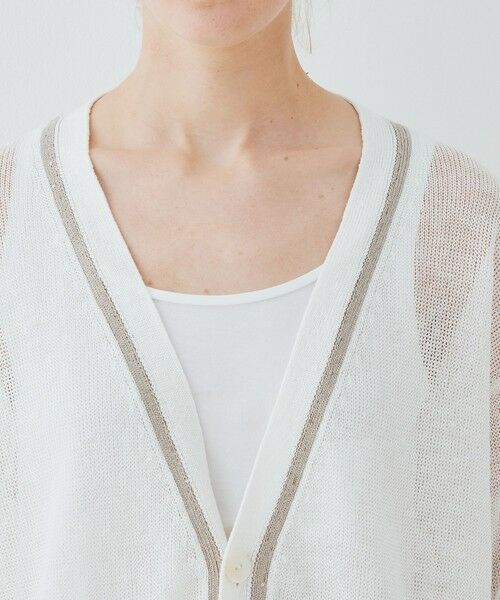TOMORROWLAND / トゥモローランド カーディガン・ボレロ | リネンコードパイエット Vネックカーディガン | 詳細5