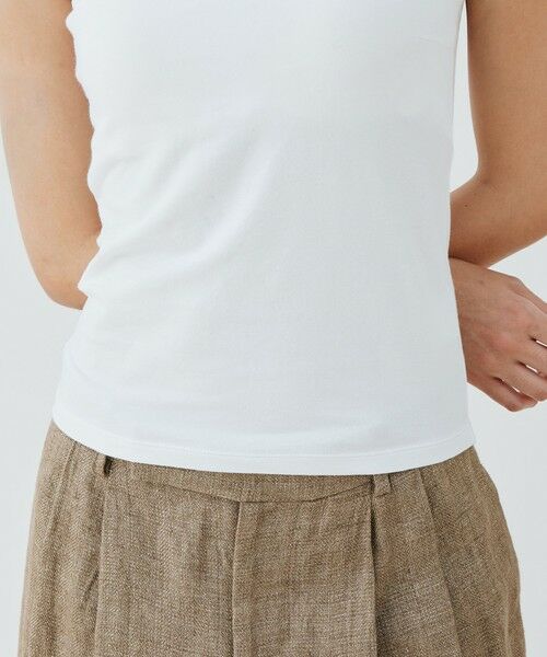 TOMORROWLAND / トゥモローランド キャミソール・チューブトップ | スビンコットン ベアトップ | 詳細8