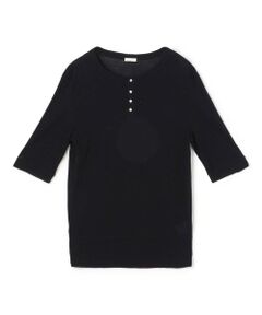 TOMORROWLAND / トゥモローランド Tシャツ | ガーゼジャージー ヘンリーネックプルオーバー