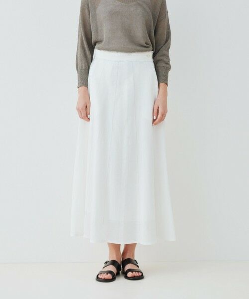 TOMORROWLAND / トゥモローランド ロング・マキシ丈スカート | リブコンビフレンチリネン Aラインマキシスカート | 詳細2