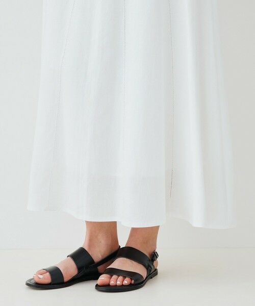 TOMORROWLAND / トゥモローランド ロング・マキシ丈スカート | リブコンビフレンチリネン Aラインマキシスカート | 詳細8