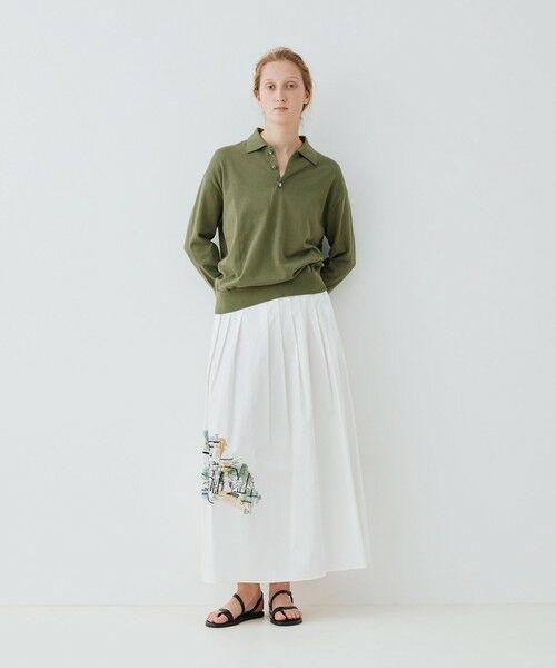 TOMORROWLAND / トゥモローランド ロング・マキシ丈スカート | Landscape Embroidery Skirt | 詳細1