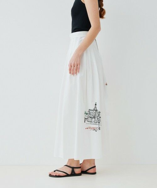 TOMORROWLAND / トゥモローランド ロング・マキシ丈スカート | Landscape Embroidery Skirt | 詳細4