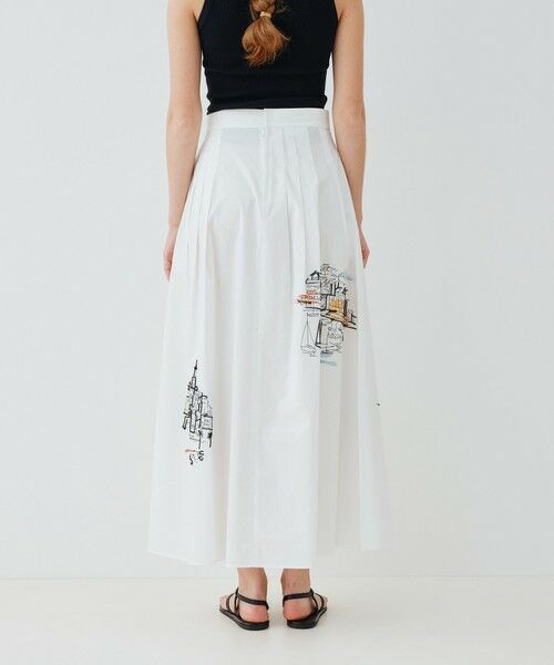 TOMORROWLAND / トゥモローランド ロング・マキシ丈スカート | Landscape Embroidery Skirt | 詳細5