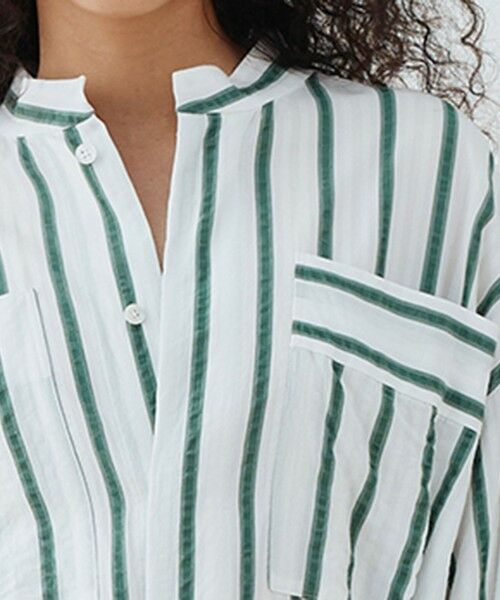 TOMORROWLAND / トゥモローランド ロング・マキシ丈ワンピース | ソフトストライプ ベルデッドシャツワンピース | 詳細4