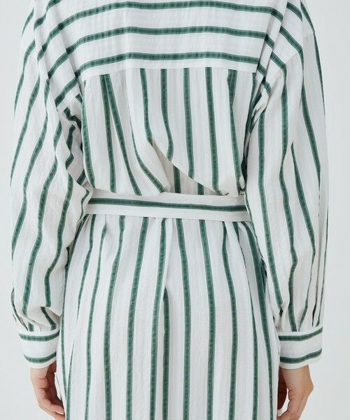 TOMORROWLAND / トゥモローランド ロング・マキシ丈ワンピース | ソフトストライプ ベルデッドシャツワンピース | 詳細6