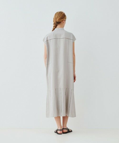 TOMORROWLAND / トゥモローランド ロング・マキシ丈ワンピース | リブコンビフレンチリネン フレンチスリーブワンピース | 詳細3