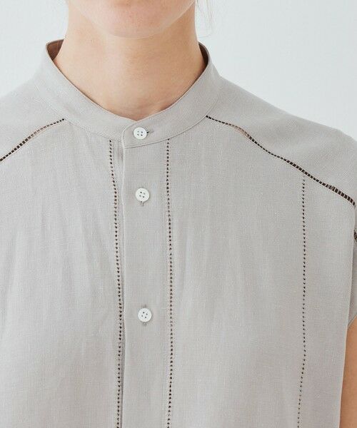 TOMORROWLAND / トゥモローランド ロング・マキシ丈ワンピース | リブコンビフレンチリネン フレンチスリーブワンピース | 詳細4