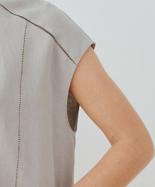 TOMORROWLAND / トゥモローランド ロング・マキシ丈ワンピース | リブコンビフレンチリネン フレンチスリーブワンピース | 詳細5