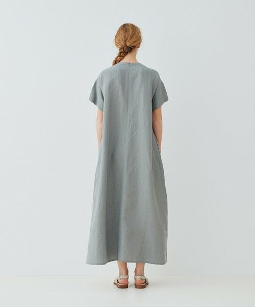 TOMORROWLAND / トゥモローランド ロング・マキシ丈ワンピース | リネンキュプラシルクコンパクト クルーネックワンピース | 詳細3