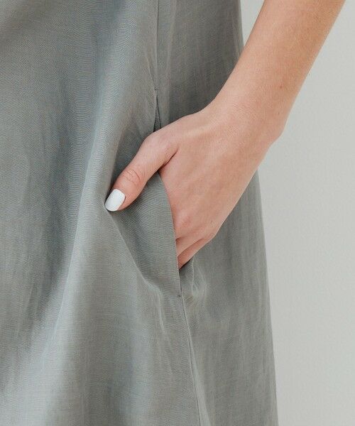 TOMORROWLAND / トゥモローランド ロング・マキシ丈ワンピース | リネンキュプラシルクコンパクト クルーネックワンピース | 詳細6