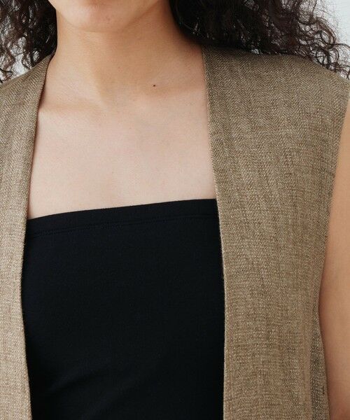 TOMORROWLAND / トゥモローランド ベスト | グリッターリネン ロングジレ | 詳細5