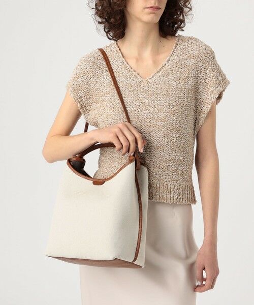 TOMORROWLAND / トゥモローランド ハンドバッグ | FEEL AND TASTE bar-knot canvas tall | 詳細1