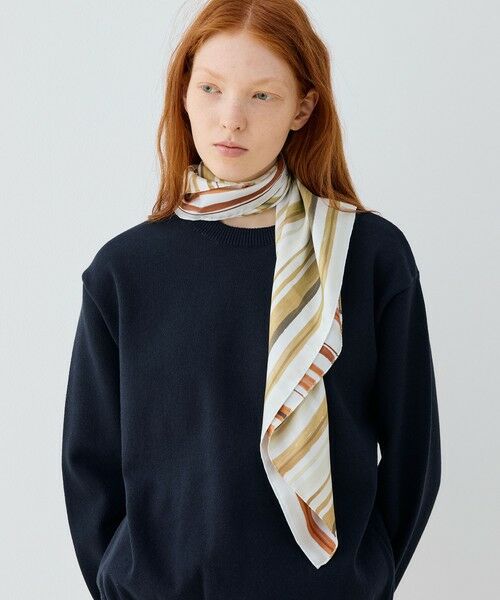 TOMORROWLAND / トゥモローランド バンダナ・スカーフ | GALERIE VIE Sea Waves Drawing Scarf | 詳細1