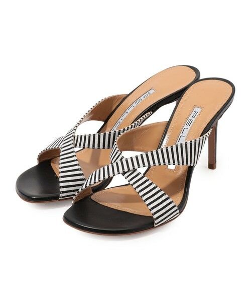 TOMORROWLAND/トゥモローランド PELLICO STRIPE ヒールサンダル 18 ブラック系 37.5 TOMORROWLAND/トゥモローランド PELLICO STRIPE ヒールサンダル 18 ブラック系 37.5