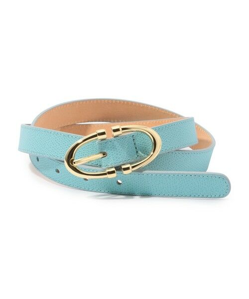 TOMORROWLAND / トゥモローランド ベルト・サスペンダー | AMBOISE ROUND BUCKLE レザーベルト(63 ライトブルー)