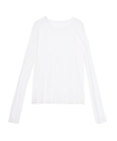 TOMORROWLAND/トゥモローランド シアーフライス ロングスリーブトップス 11 ホワイト F TOMORROWLAND/トゥモローランド シアーフライス ロングスリーブトップス 11 ホワイト F