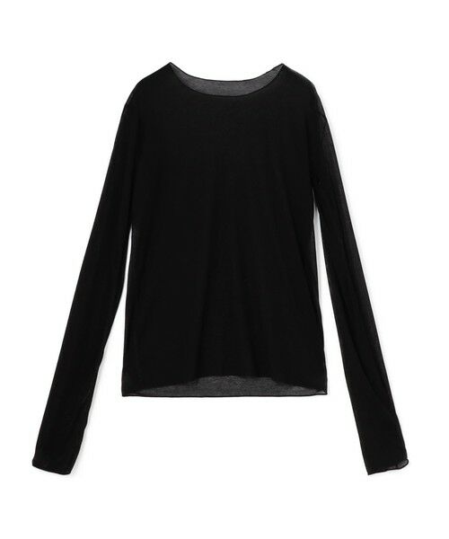 TOMORROWLAND/トゥモローランド シアーフライス ロングスリーブトップス 19 ブラック F TOMORROWLAND/トゥモローランド シアーフライス ロングスリーブトップス 19 ブラック F
