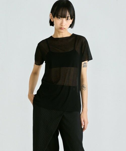 TOMORROWLAND / トゥモローランド Tシャツ | シアーフライス ハーフスリーブトップス | 詳細2