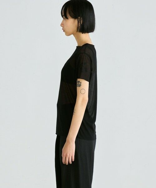 TOMORROWLAND / トゥモローランド Tシャツ | シアーフライス ハーフスリーブトップス | 詳細4