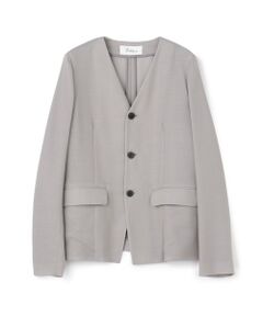 TOMORROWLAND / トゥモローランド ノーカラージャケット | ウールビエラ ノーカラージャケット