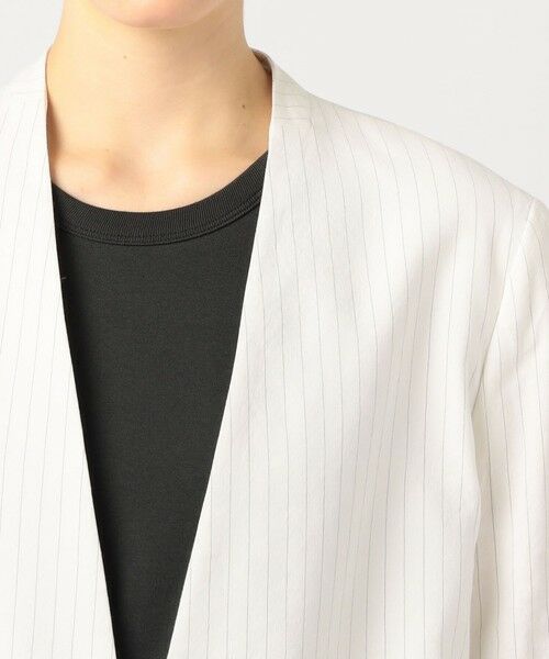 TOMORROWLAND / トゥモローランド ノーカラージャケット | リネンストレッチ ノーカラージャケット | 詳細4