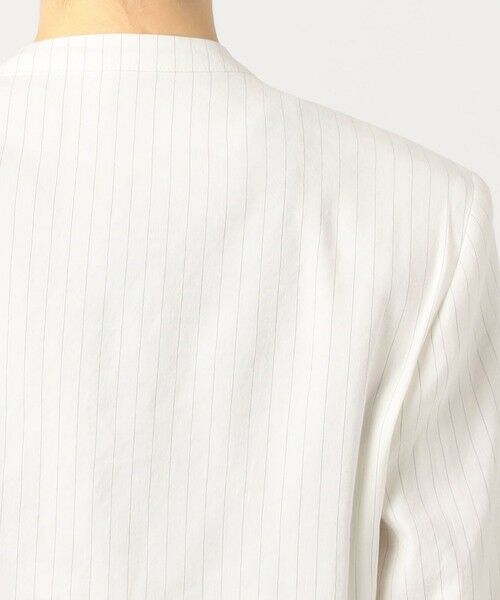 TOMORROWLAND / トゥモローランド ノーカラージャケット | リネンストレッチ ノーカラージャケット | 詳細5