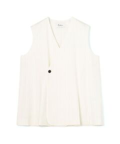 TOMORROWLAND / トゥモローランド ベスト | リネンストレッチ Vネックジレ