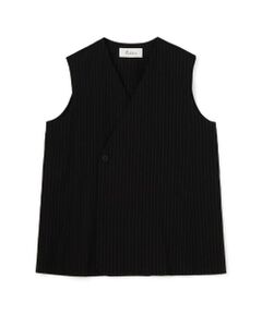 TOMORROWLAND / トゥモローランド ベスト | リネンストレッチ Vネックジレ