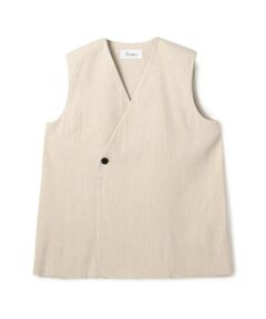 TOMORROWLAND / トゥモローランド ベスト | リネンストレッチ Vネックジレ
