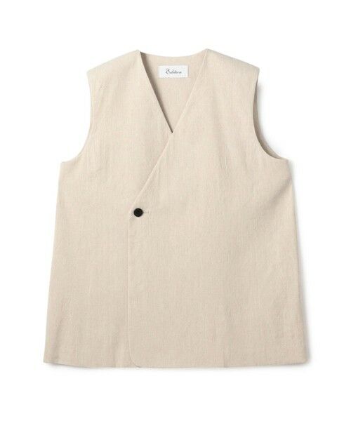 TOMORROWLAND / トゥモローランド ベスト | リネンストレッチ Vネックジレ（41 ライトベージュ）