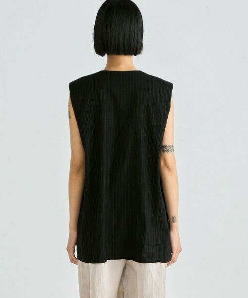 TOMORROWLAND / トゥモローランド ベスト | リネンストレッチ Vネックジレ | 詳細4