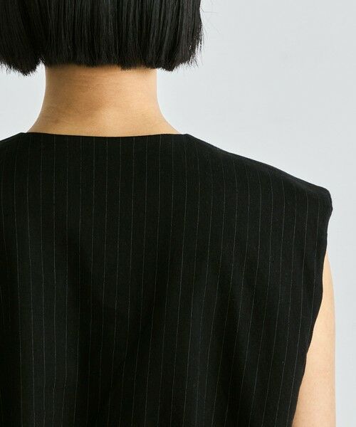 TOMORROWLAND / トゥモローランド ベスト | リネンストレッチ Vネックジレ | 詳細7