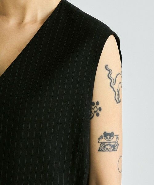 TOMORROWLAND / トゥモローランド ベスト | リネンストレッチ Vネックジレ | 詳細8