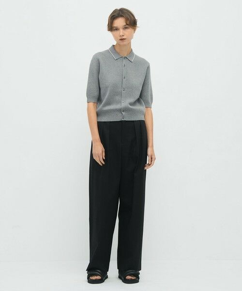 『専用品』　˚✧₊CABaN˚✧₊⁎ 五分袖ポロカーディガン CABaN コットンカシミヤ パールポロカーディガン （ニット