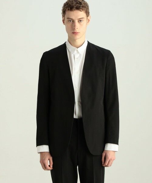 TOMORROWLAND / トゥモローランド ノーカラージャケット | NS.ポリエステル ノーカラージャケット | 詳細4