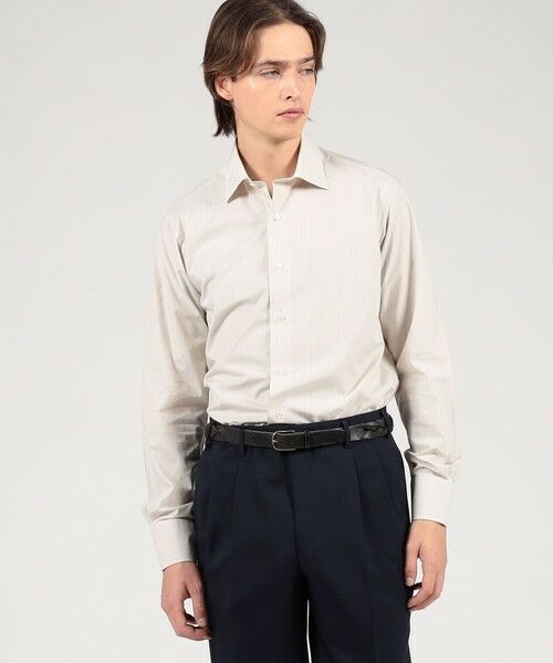 TOMORROWLAND / トゥモローランド シャツ・ブラウス | コットン ワイドスプレッドカラー ストライプドレスシャツ | 詳細1