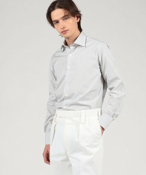 TOMORROWLAND / トゥモローランド シャツ・ブラウス | コットン ワイドスプレッドカラー チェックドレスシャツ | 詳細1