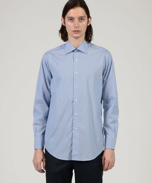 TOMORROWLAND / トゥモローランド シャツ・ブラウス | コットン ワイドスプレッドカラー ギンガムチェック ドレスシャツ | 詳細2