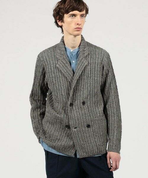 TOMORROWLAND / トゥモローランド ニット・セーター | プレミアムリネン ケーブルニットジャケット | 詳細1