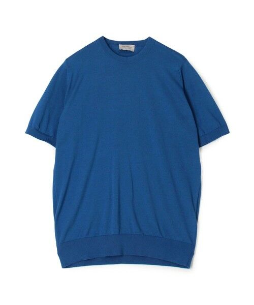TOMORROWLAND/トゥモローランド JOHN SMEDLEY KEMPTON コットン クルーネックニット 65 ブルー S TOMORROWLAND/トゥモローランド JOHN SMEDLEY KEMPTON コットン クルーネックニット 65 ブルー S