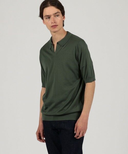 JOHN SMEDLEY スキッパーシャツ ニット JOHN SMEDLEY セーター ニット DONNELLY コットン スキッパー