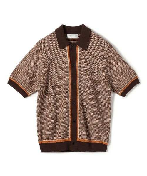 TOMORROWLAND/トゥモローランド TOMORROWLAND Tricot マーセライズコットン ハーフスリーブニット 48 ブラウン系 M TOMORROWLAND/トゥモローランド TOMORROWLAND Tricot マーセライズコットン ハーフスリーブニット 48 ブラウン系 M