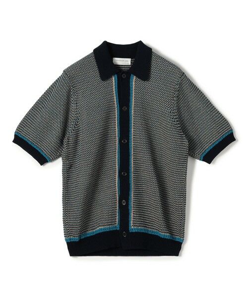 TOMORROWLAND/トゥモローランド TOMORROWLAND Tricot マーセライズコットン ハーフスリーブニット 68 ブルー系 M TOMORROWLAND/トゥモローランド TOMORROWLAND Tricot マーセライズコットン ハーフスリーブニット 68 ブルー系 M
