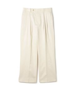 TOMORROWLAND / トゥモローランド スラックス・ドレスパンツ | コットンキュプラ ツイル 2タックワイドストレートパンツ