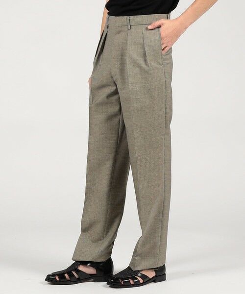 TOMORROWLAND / トゥモローランド スラックス・ドレスパンツ | ウールモヘヤ 2プリーツ ワイドストレートスラックス | 詳細1