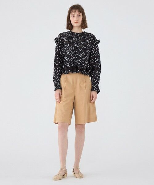 TOMORROWLAND / トゥモローランド シャツ・ブラウス（半袖以外） | コットンボイルプリント ピンタックフリルブラウス | 詳細1